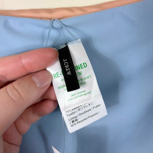 J. Crew High Rise High Cut Cheeky Coverage Bikini Bottom in Blue Mist - Picture 7 of 8